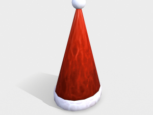 free hand-painted christmas hat 3D-Modell