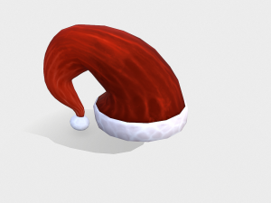 free hand-painted christmas hat 3D-Modell