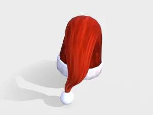 free hand-painted christmas hat 3D Model