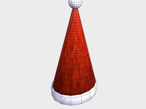 free hand-painted christmas hat 3D Model