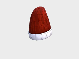 free hand-painted christmas hat 3D Model