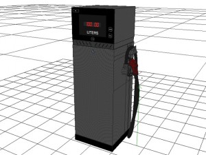 petrol station of fuel dispensing 3D 모델