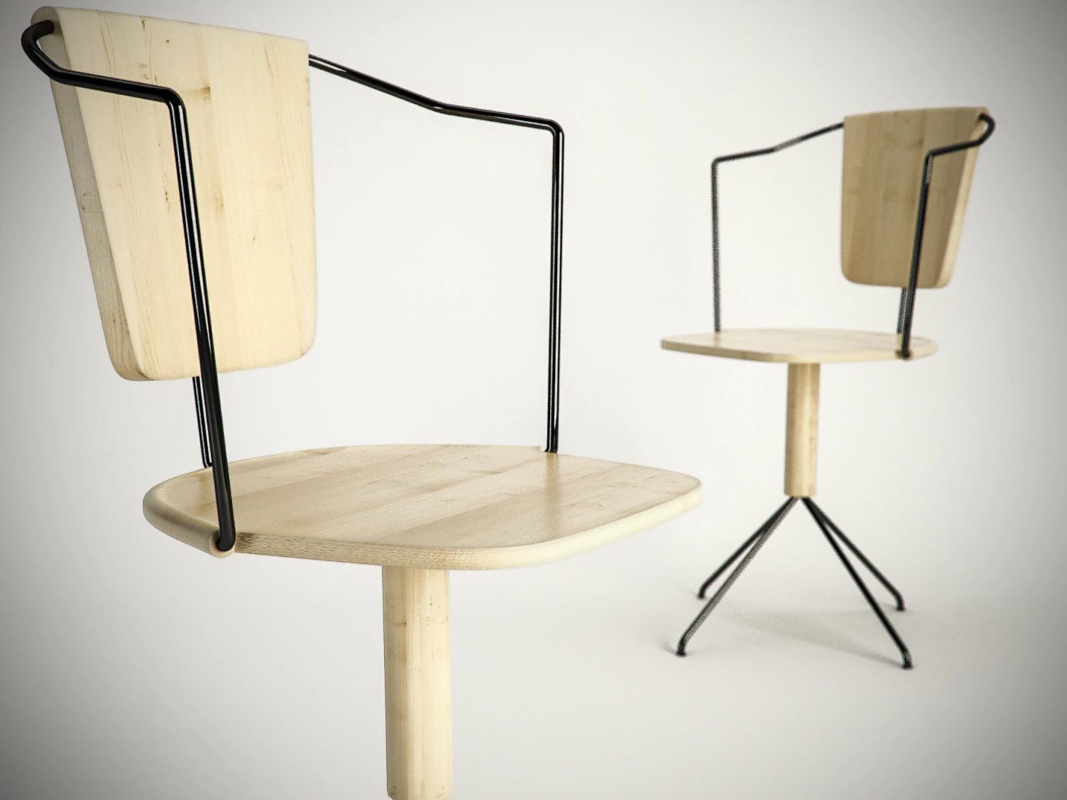 uncino chair 3D Model .c4d .max .obj .3ds .fbx .stl .blend 