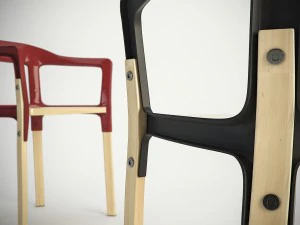 steelwood chair 3D Model