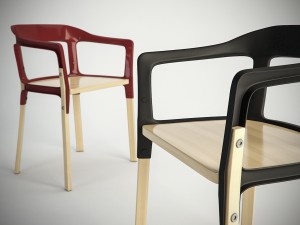 steelwood chair 3D Модель