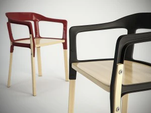 steelwood chair 3D Model