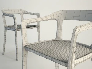 steelwood chair 3D Model