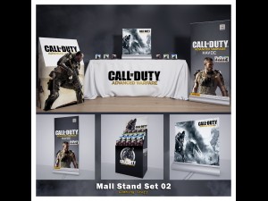 mall stand set 02 3D Model