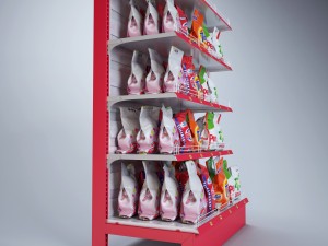 mall stand set 03 Modelo 3D