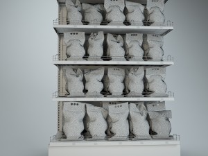 mall stand set 03 Modelo 3D