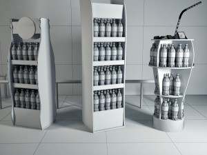 Mall stand set 01 3Dモデル