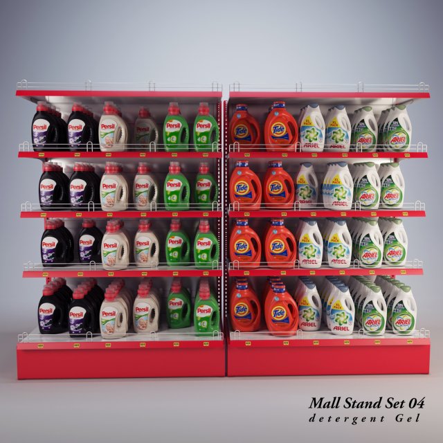 Mall stand set 04 3D Модель .c4d .max .obj .3ds .fbx .stl .blend 