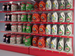 Mall stand set 04 3D Модель