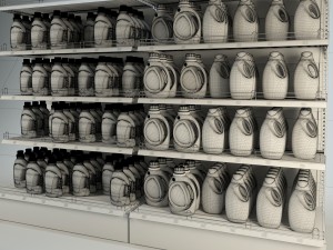 Mall stand set 04 3D Модель