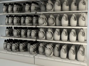 Mall stand set 04 3D Model