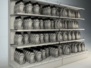 Mall stand set 04 3D Модель