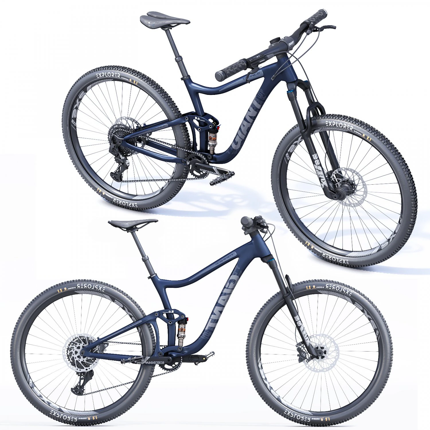 giant mountain bike 3D Model .c4d .max .obj .3ds .fbx .stl .blend 