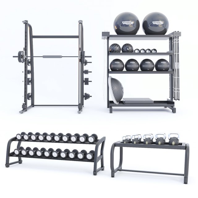 gym gallery 3D Модель .c4d .max .obj .3ds .fbx .stl .blend 