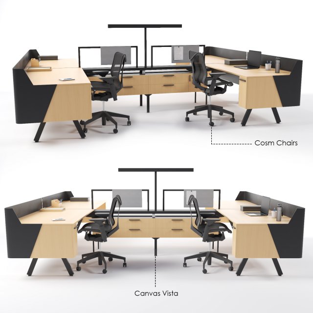 canvas vista workstation 3D मॉडल .c4d .max .obj .3ds .fbx .stl .blend 