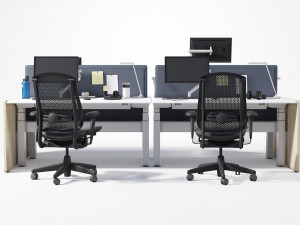 renew link workstation celle chair 3D Model