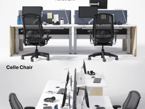 renew link workstation celle chair 3D Model