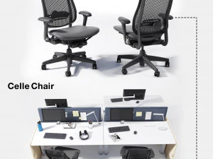 renew link workstation celle chair 3D Model