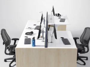 renew link workstation celle chair 3D Model