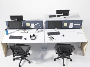 renew link workstation celle chair 3D Model