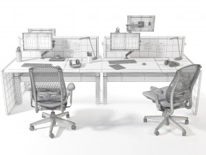 renew link workstation celle chair 3D Model