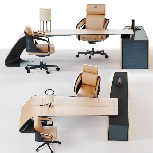 ettore grand bureau 3D Модель .c4d .max .obj .3ds .fbx .stl .blend 