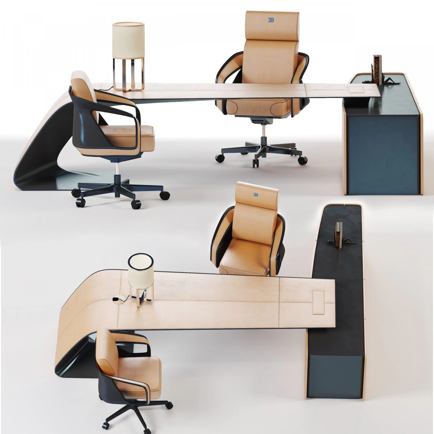 ettore grand bureau 3D Model .c4d .max .obj .3ds .fbx .stl .blend