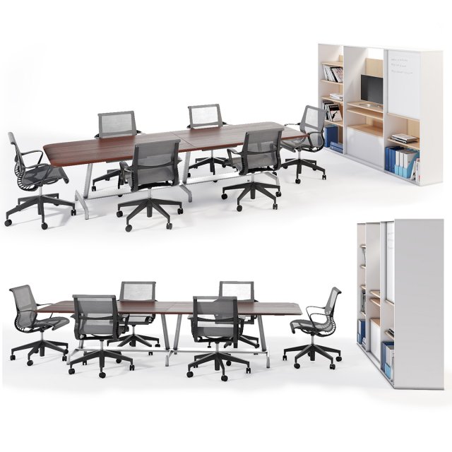 meeting table 3Dモデル .c4d .max .obj .3ds .fbx .stl .blend 