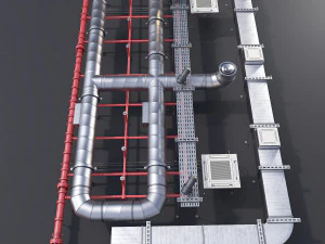 strop rurowy Model 3D