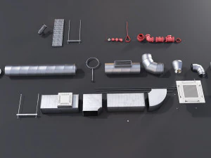 strop rurowy Model 3D