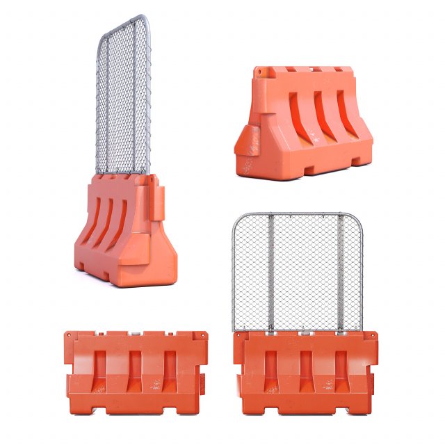 barricade 3D Model .c4d .max .obj .3ds .fbx .stl .blend