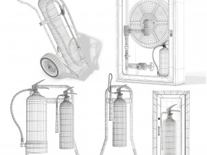 Fire Extinguishers Set 3Dモデル