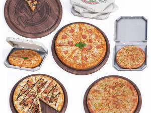 Italian Pizza Set 3Dモデル