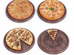 Italian Pizza Set 3D Model