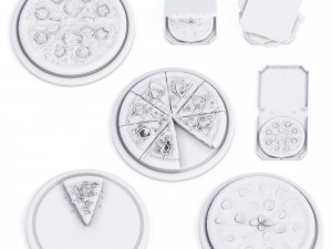 Italian Pizza Set 3D मॉडल