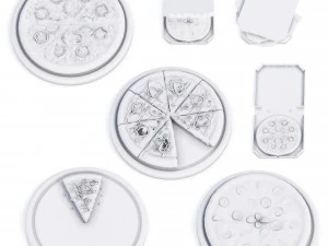 Italian Pizza Set 3D Model