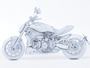 Realistic XDiavel Black Star Modello 3D