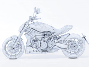 Realistic XDiavel Black Star 3D Model