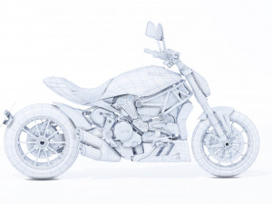 Realistic XDiavel Black Star Modello 3D