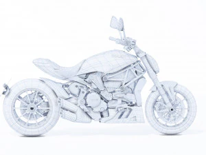 Realistic XDiavel Black Star 3D Model