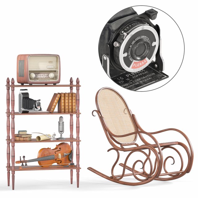 Antique Decorative Set 3D Modell .c4d .max .obj .3ds .fbx .stl .blend