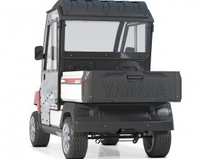 Yamaha Golf Cart UMAX CAB Red Modelo 3D