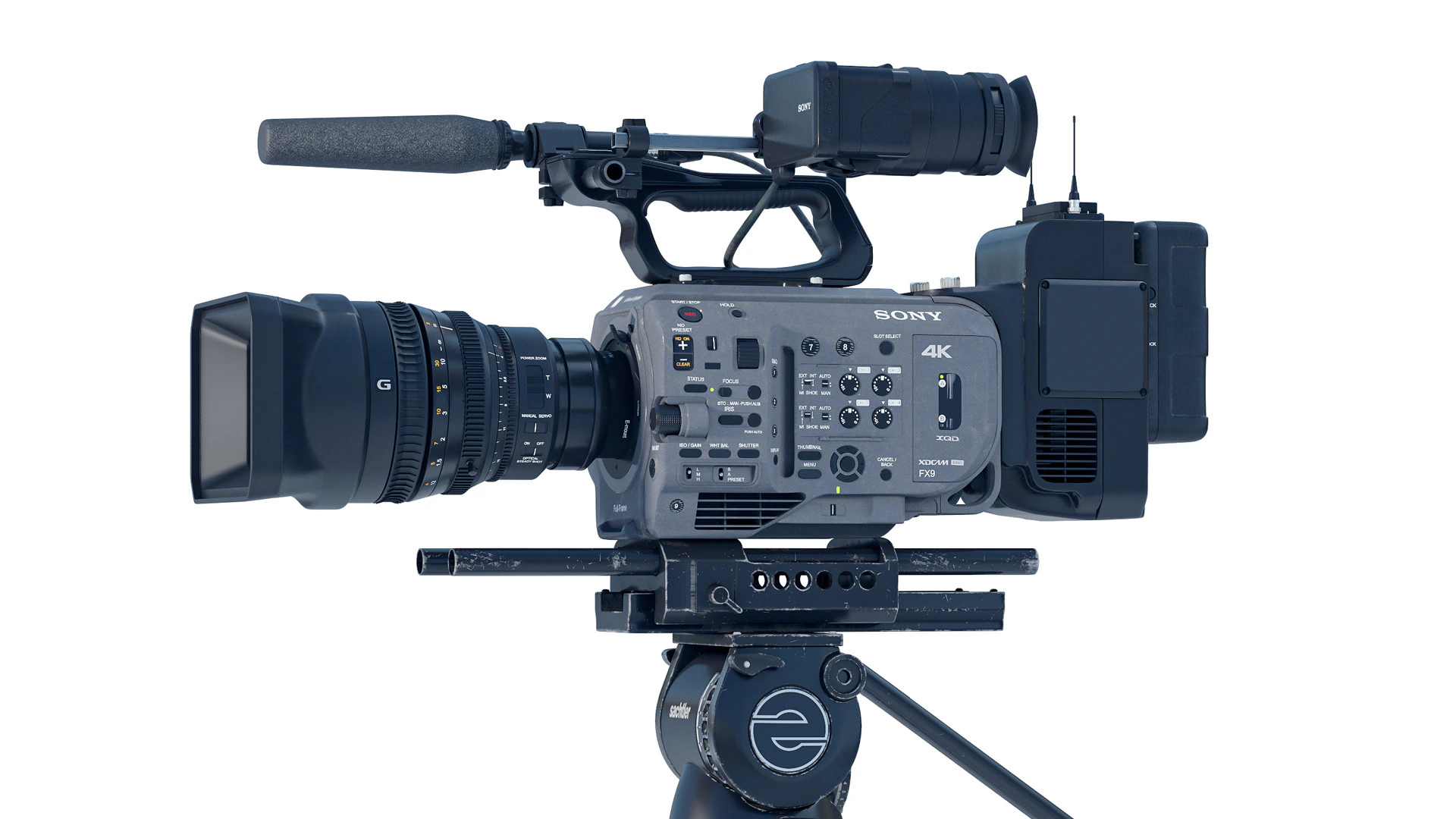 SONY Cinema FX9 Camera 3D Model .c4d .max .obj .3ds .fbx .stl .blend 
