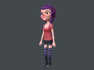 cartoon girl Modello 3D