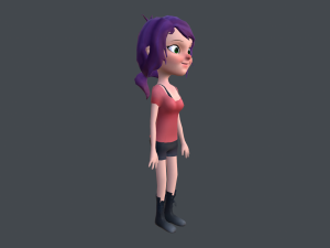 cartoon girl Modello 3D