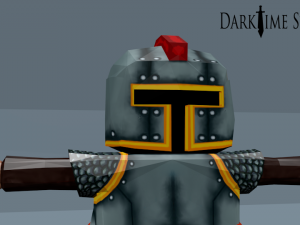 low poly - cartoon medieval knight 3D Model